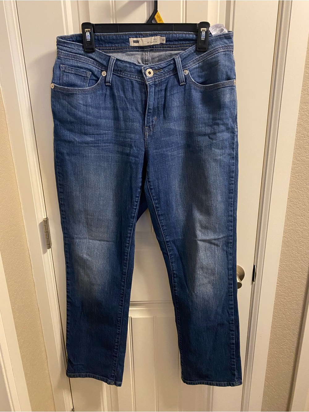 Levis 529 Jeans 12 Curvy Straight Leg Stretch Blue Denim 12M